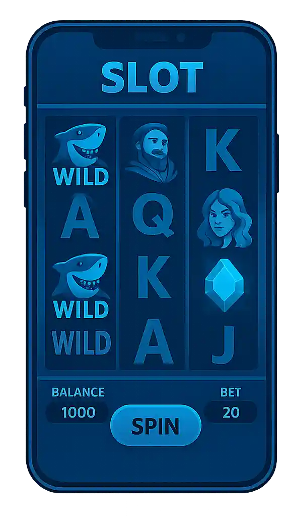 Winshark Casino AU mobile app interface on iOS and Android smartphones